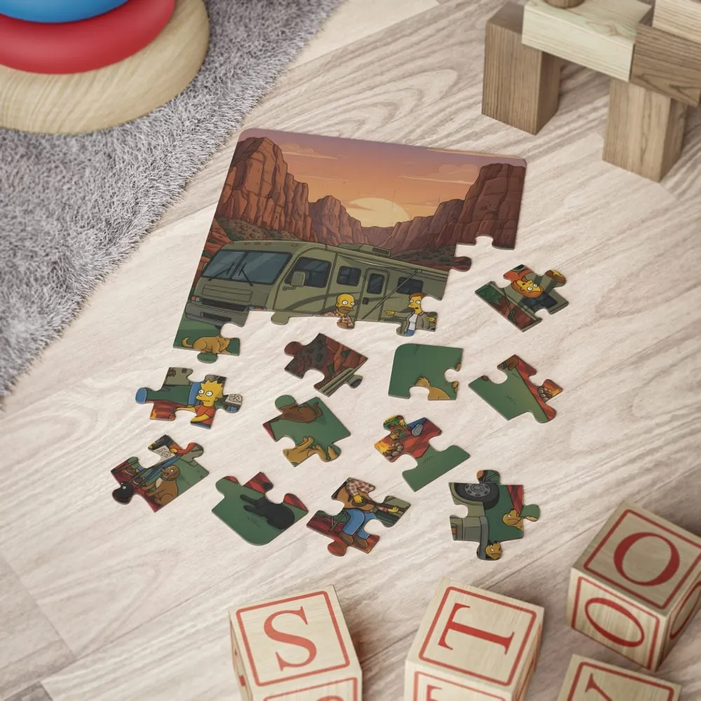 Kids' 30‑Piece Camping Puzzle — Scenic Camper Jigsaw