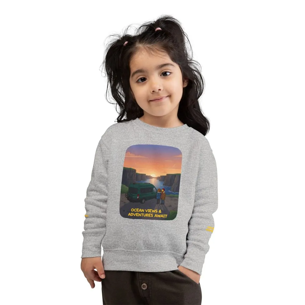 15137047953817591881_2048.jpeg Toddler Sweatshirt - "Ocean Views-Adventures Awaits" (Design Sitcom-Line)