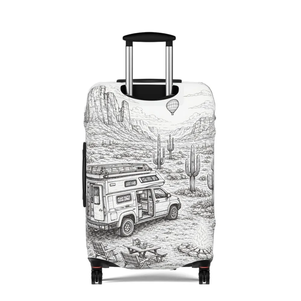 15146574533769895782_2048.jpeg Luggage Cover — Adventure Camper Sketch Travel Suitcase