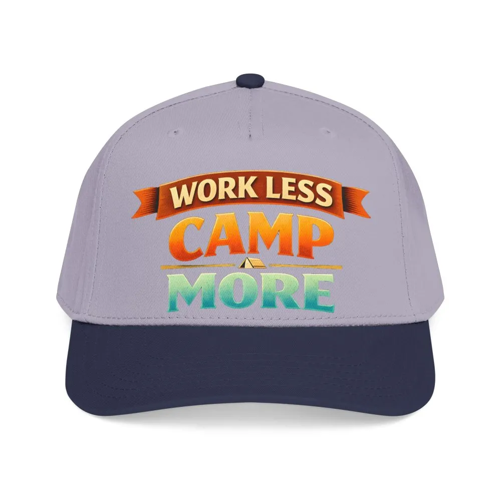 15147261052749784158_2048.jpeg Baseball Cap - "Work Less-Camp More" Design Scenic-Line