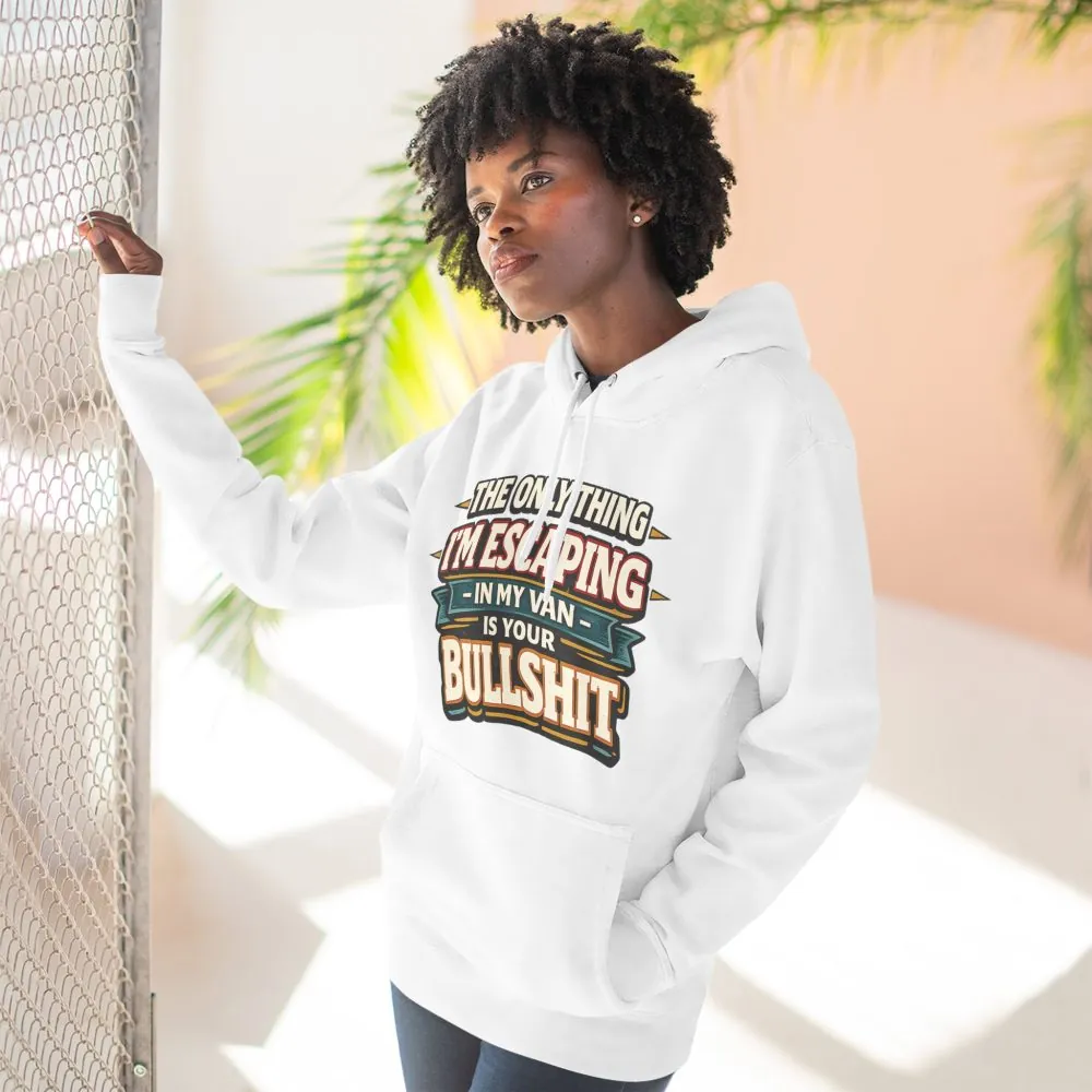 Three-Panel Fleece Hoodie - "The Only Thing I´m Escaping" Design F**K-Line