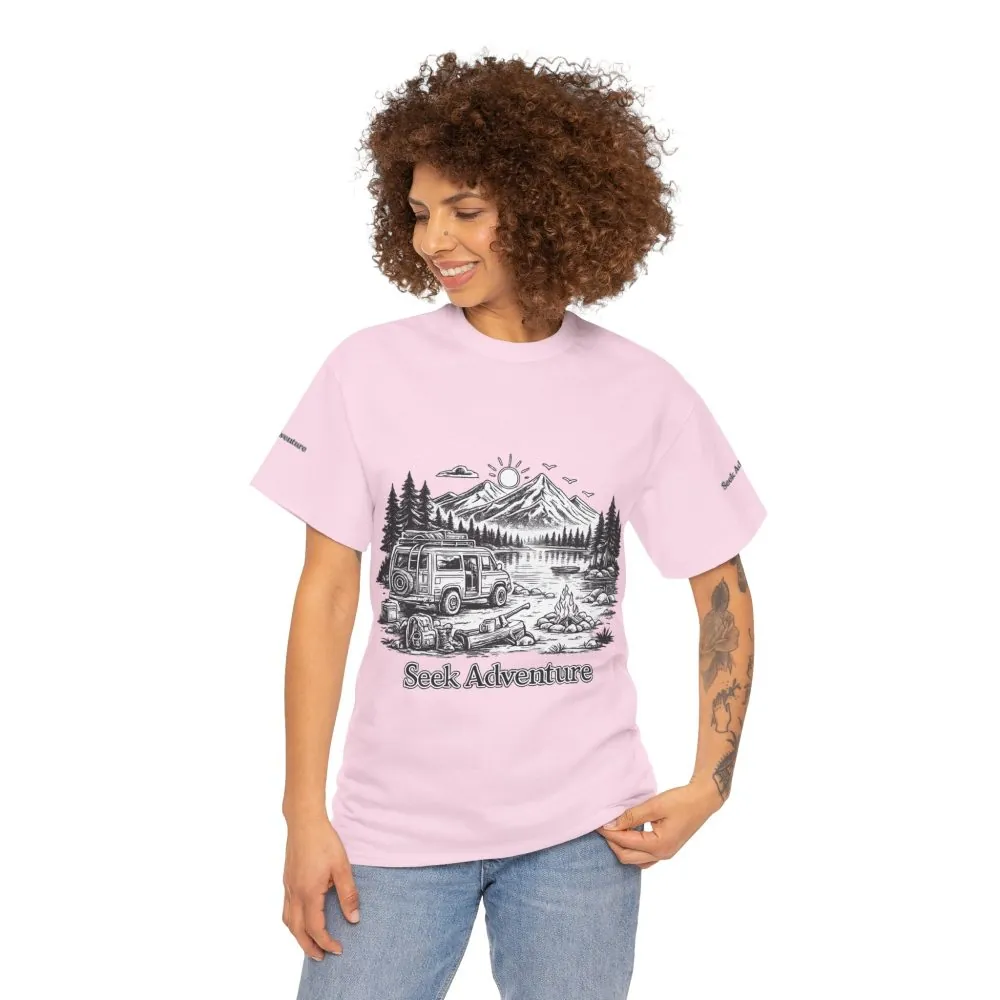 15165829896628274761_2048.jpeg Unisex Heavy Cotton Tee — "Seek Adventure" Design Minimal-Line