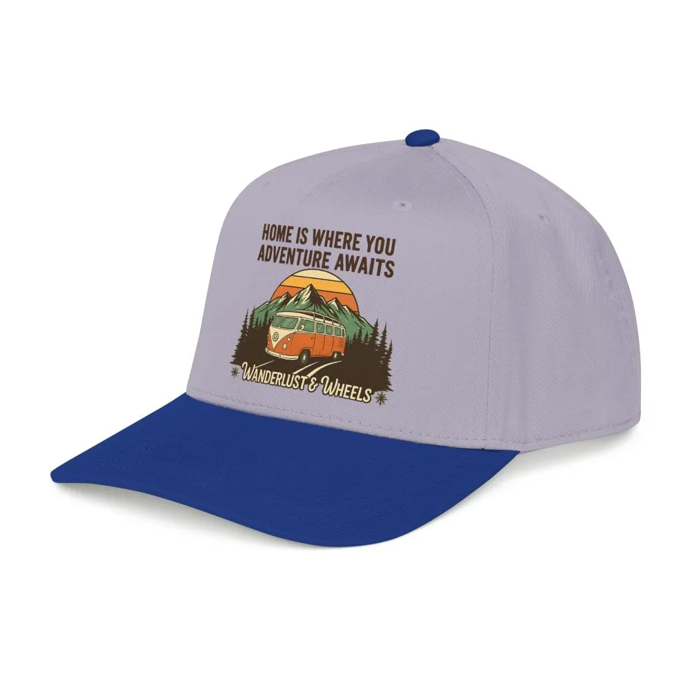 Baseball Cap - "Home Is Where You Adventure Awaits" Mid Profile Baseball Cap