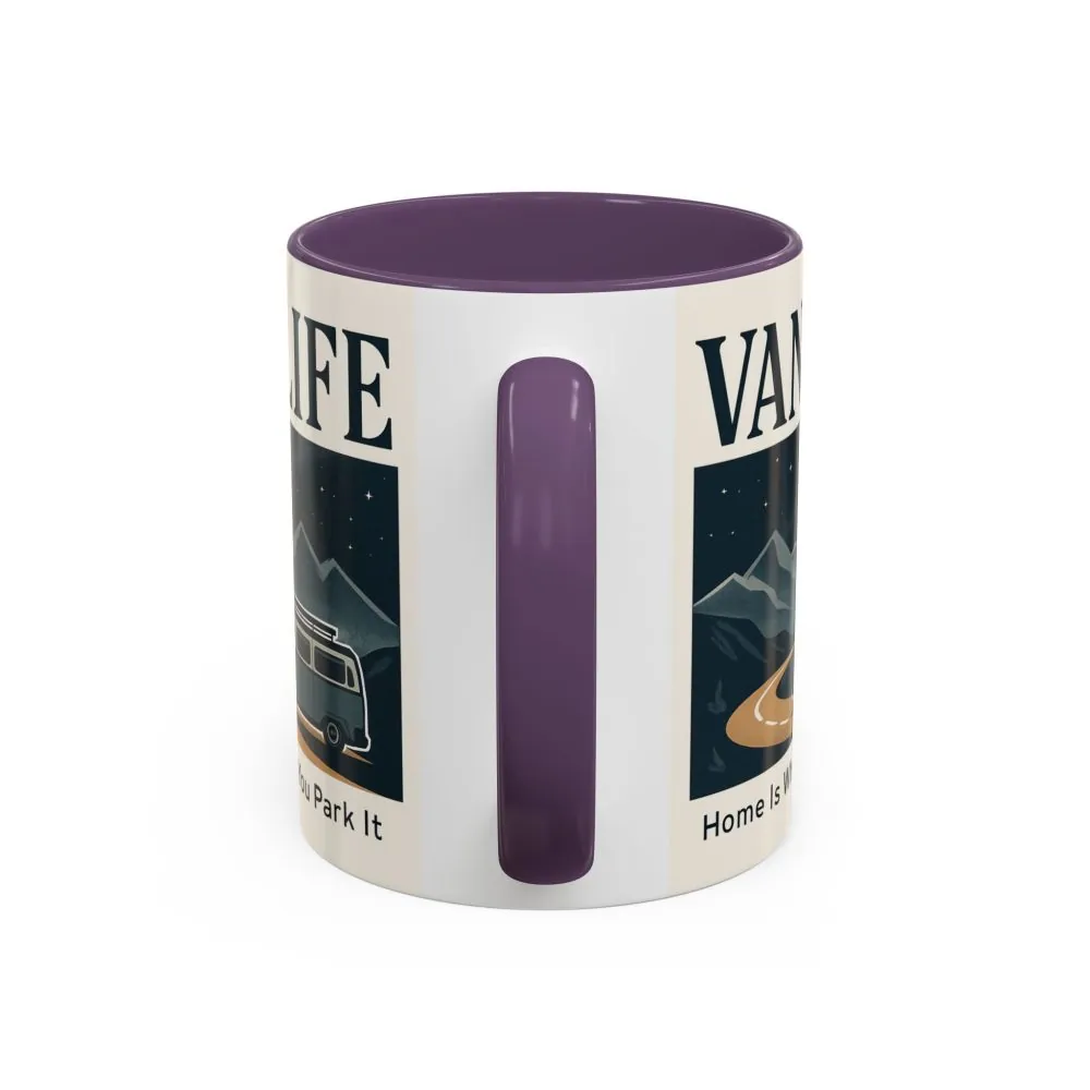 15197644812159035724_2048.jpeg Coffee Mug — "Vanlife - Home Is Where You Park It" Accent Campervan Travel Mug