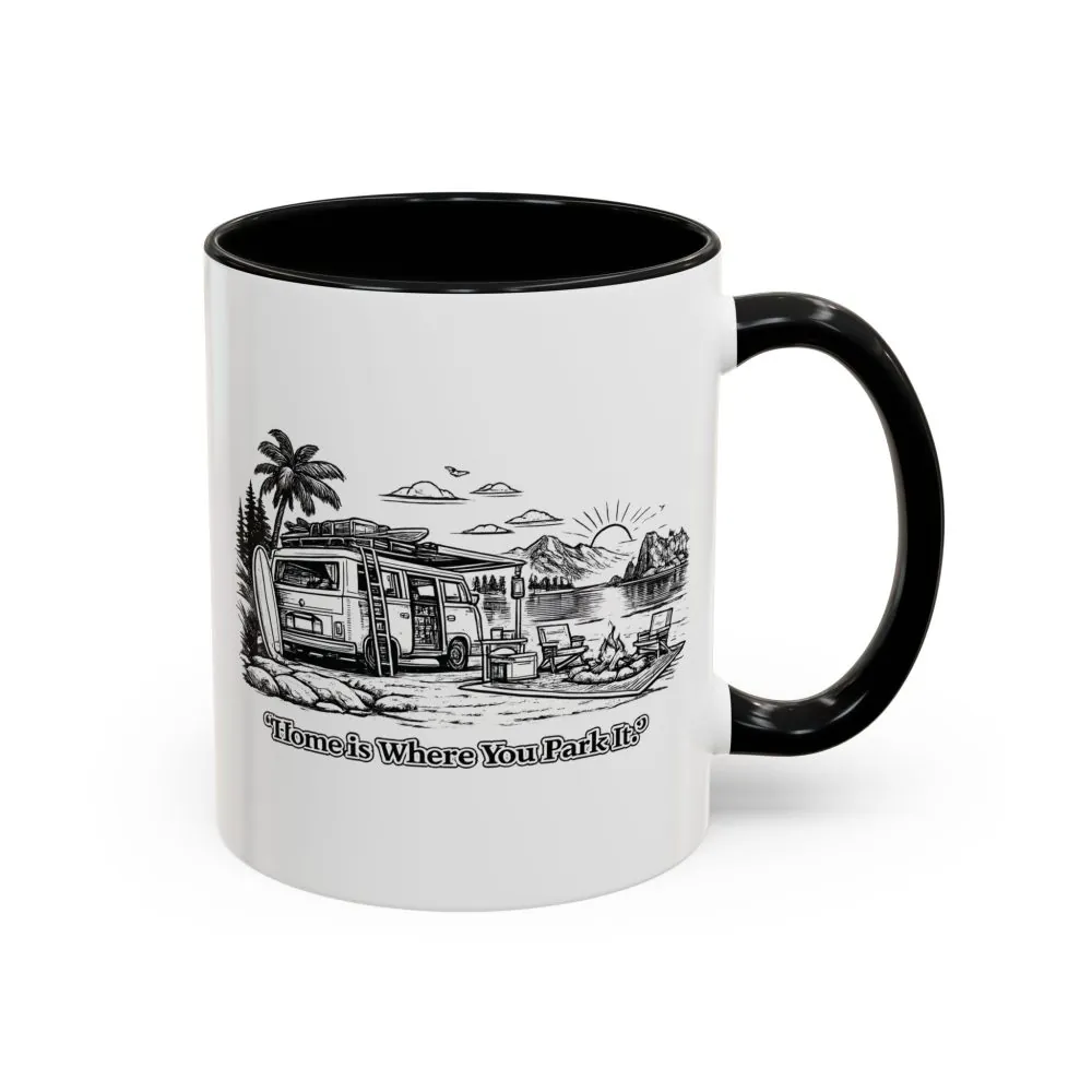 15205271796290006060_2048.jpeg Accent Coffee Mug (11, 15oz) — "Home Is Where You Park It" Design Minimal-Line
