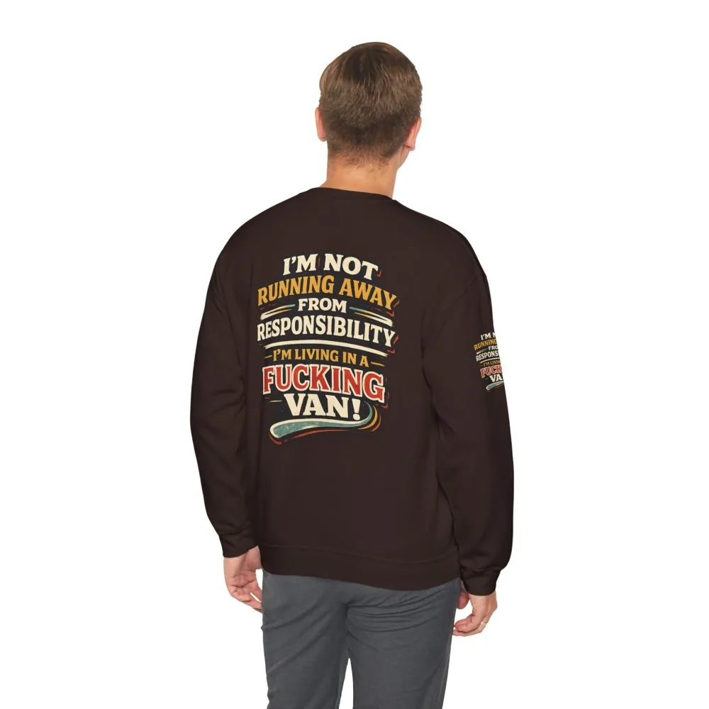 15209048801882814793_2048.jpeg Unisex Heavy Blend™ Crewneck Sweatshirt — "I`m Not running Away" Design F**K-Line