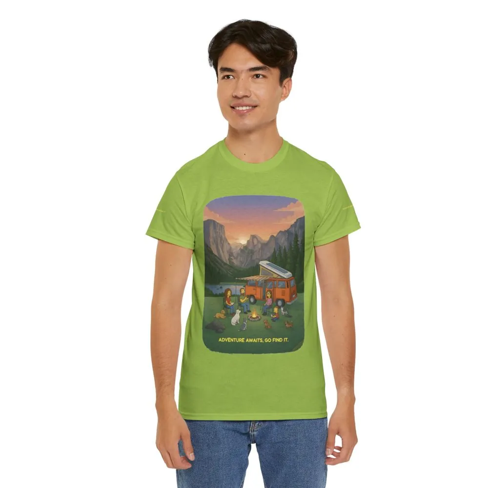 15212300838176811073_2048.jpeg Unisex Heavy Cotton Tee — "Adventure Awaits-Go Find It" Design Sitcom-Line