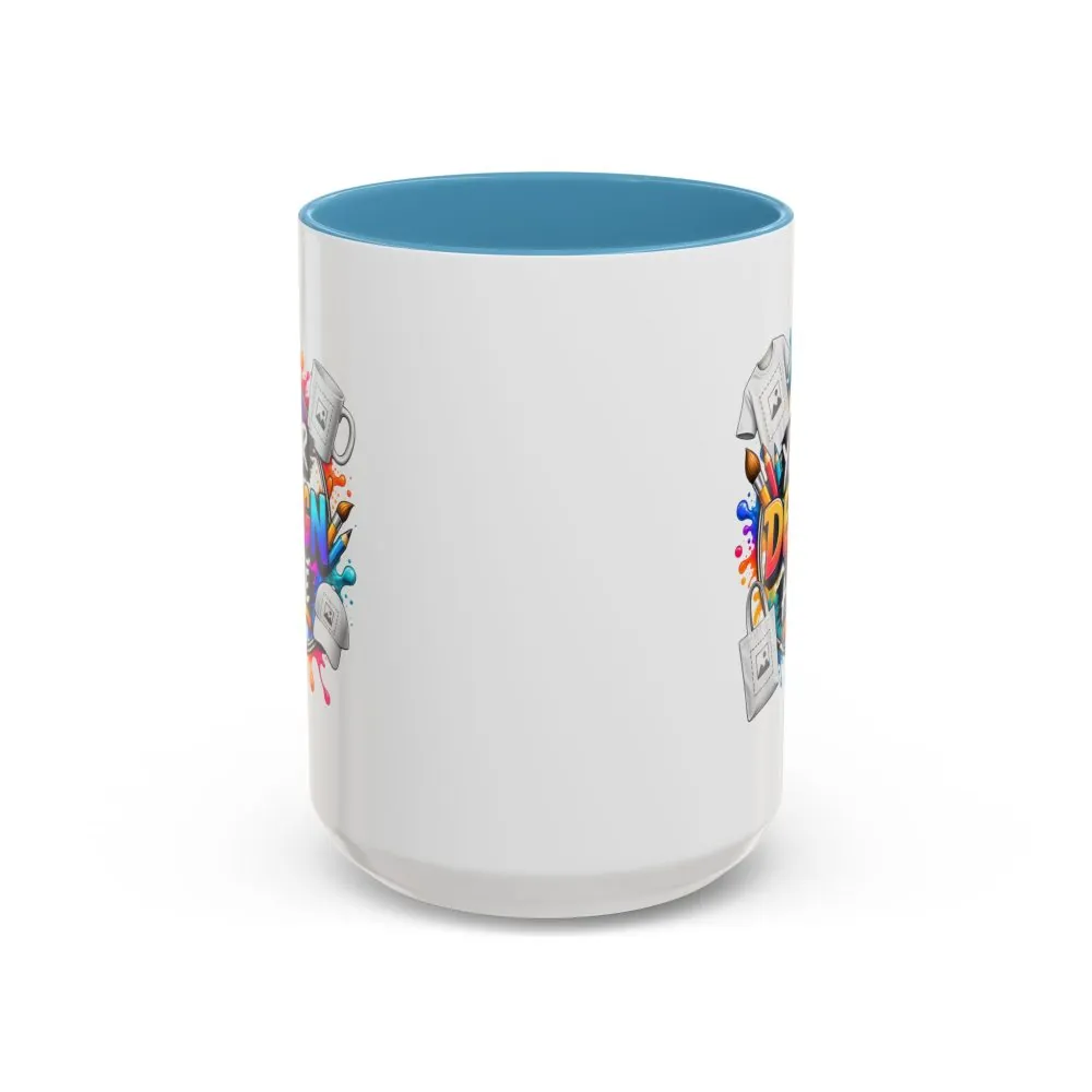 Accent Coffee Mug — Colorful 'Your Design Here' Artist Print (11/15 oz)
