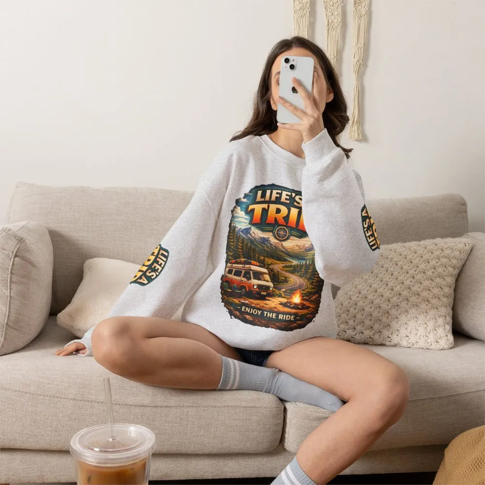 1521672297935388964_2048.jpeg Unisex Heavy Blend™ Crewneck Sweatshirt — "Life s A Trip" Design Scenic-Line
