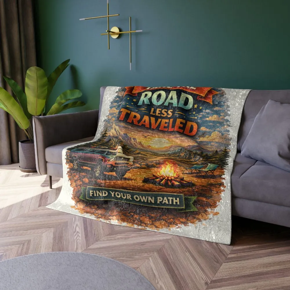 15226883338492123004_2048.jpeg Crushed Velvet Blanket —"Take The Road Less Traveled" Design Scenic-Line (Campervan)