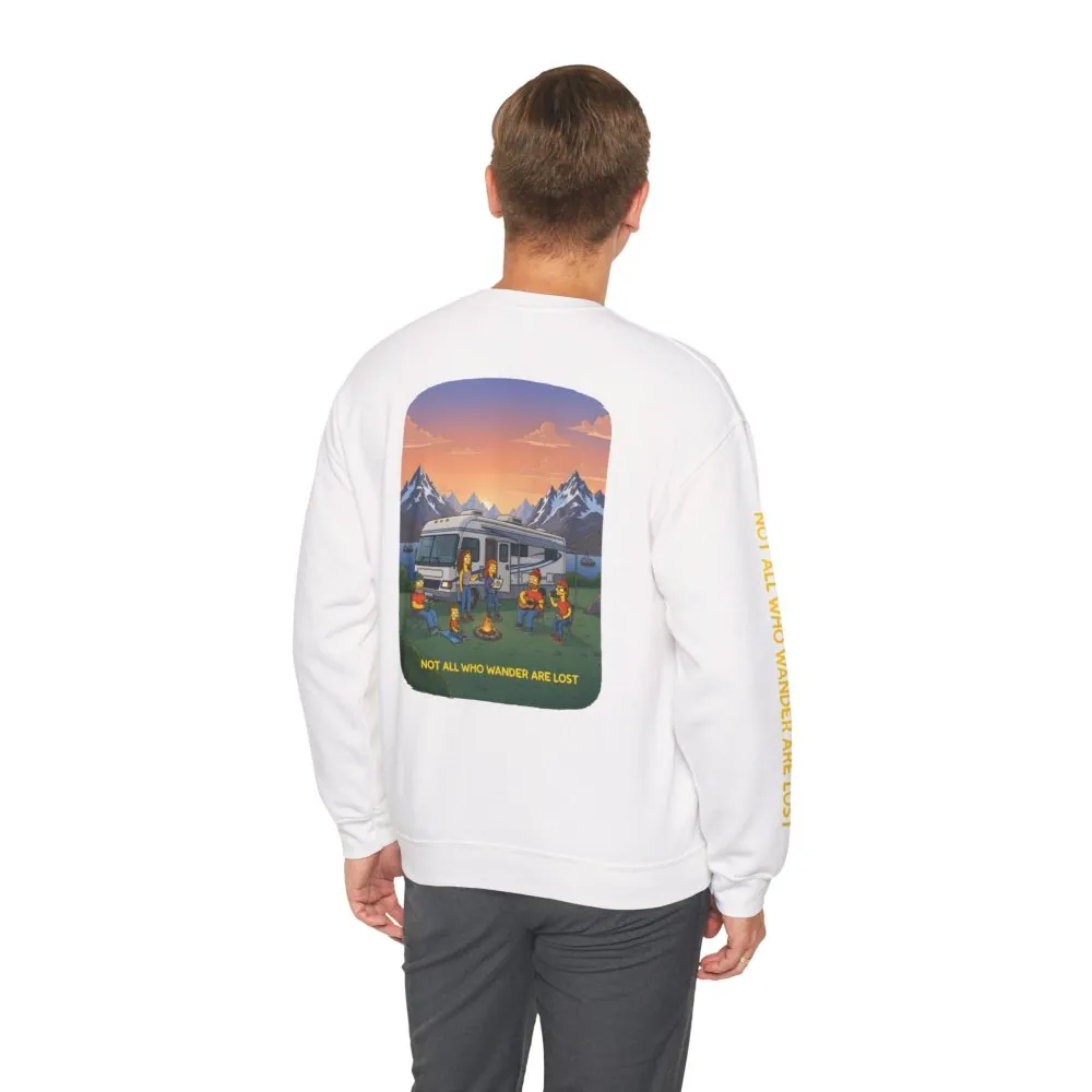 15227762147829065605_2048.jpeg Unisex Heavy Blend™ Crewneck Sweatshirt — "Not All Who Wander Are Lost" Design Sitcom-Line