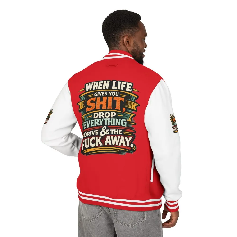 15237942626894060626_2048.jpeg Unisex Heavyweight Letterman Jacket — "When Live Gives You Shit" Design F**K-Line