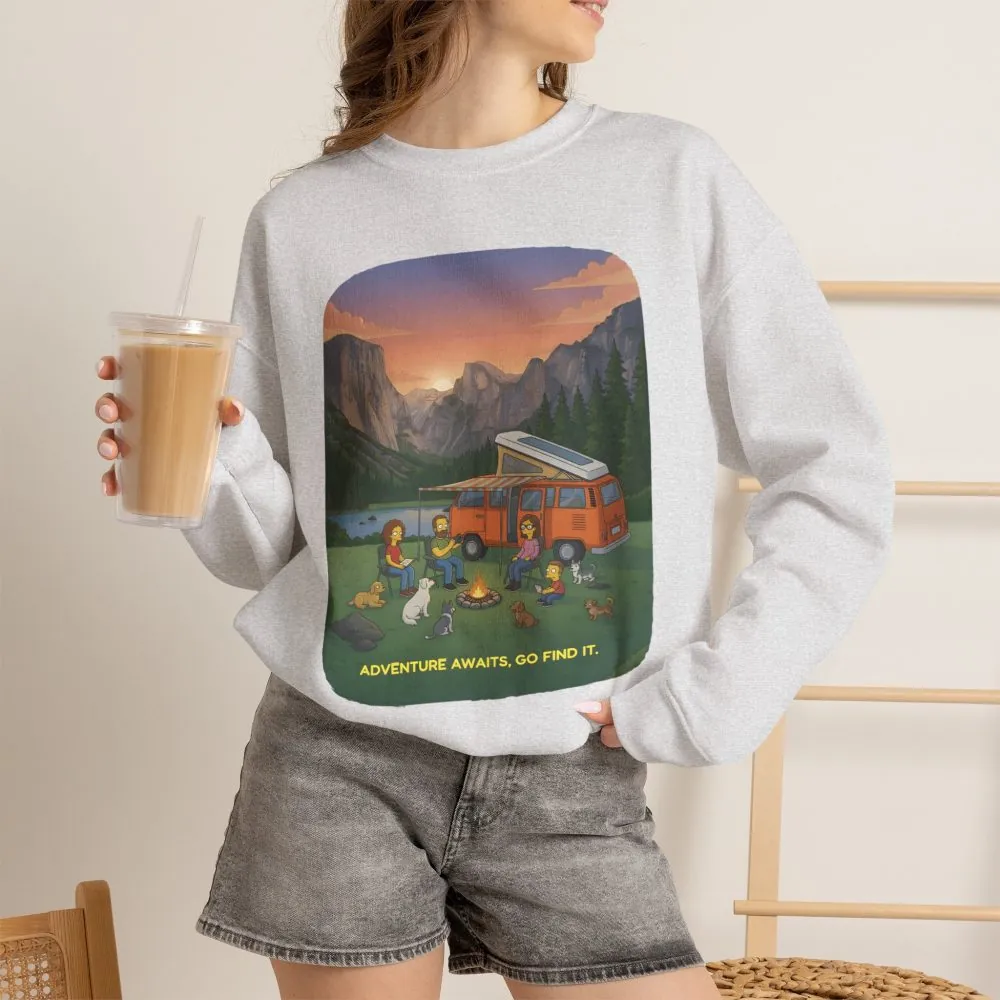1525119394438739139_2048.jpeg Unisex Heavy Blend™ Crewneck Sweatshirt — "Adventure Awaits-Go Find It"" Design Sitcom-Line