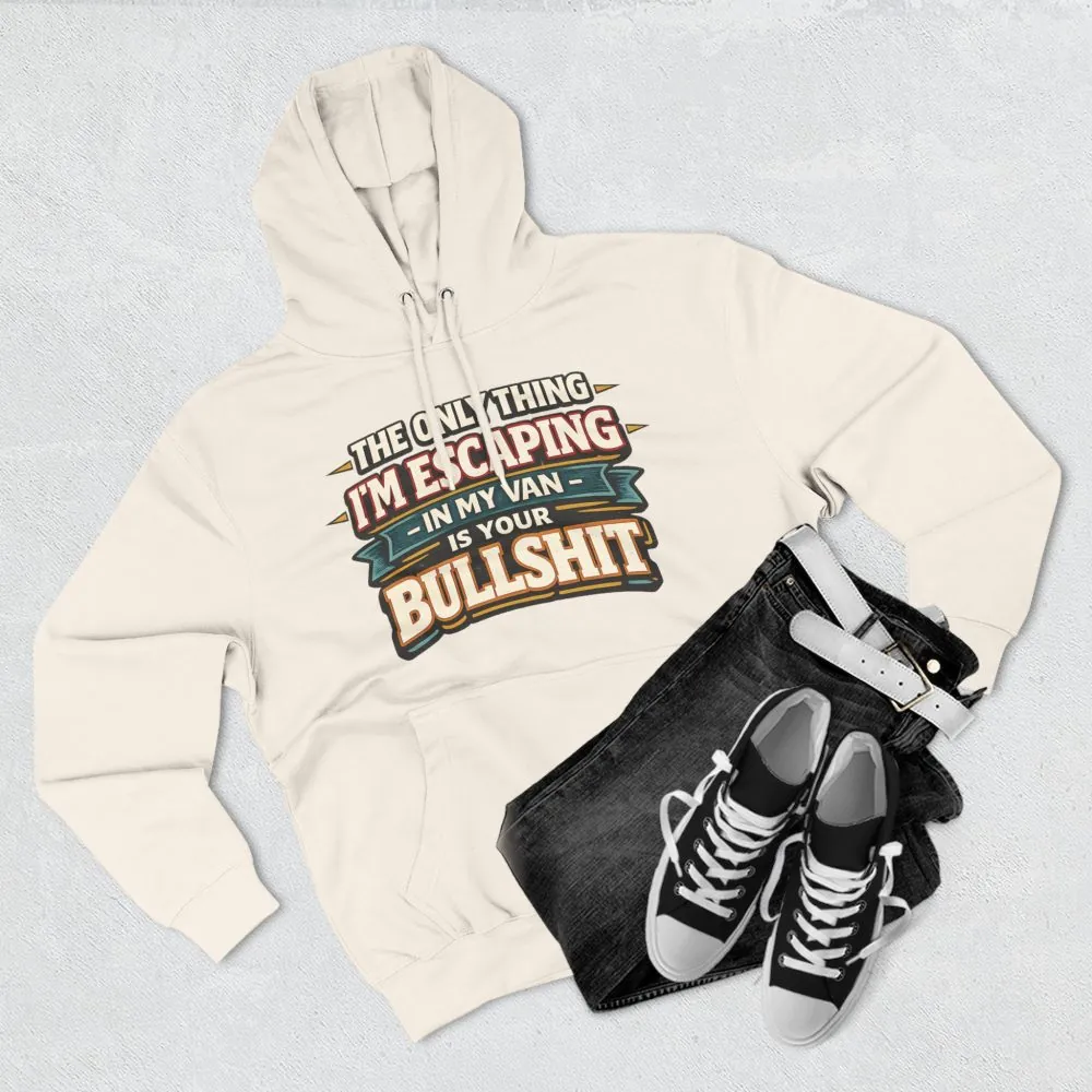 Three-Panel Fleece Hoodie - "The Only Thing I´m Escaping" Design F**K-Line