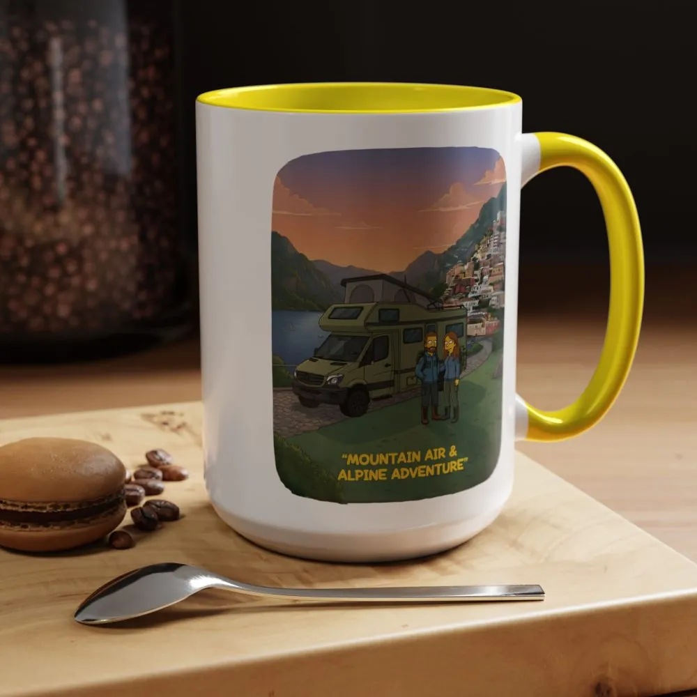15284174467178493036_2048.jpeg Accent Coffee Mug (11, 15oz) — "Mountain Air And Alpine Adventure"" Design Sitcom-Line