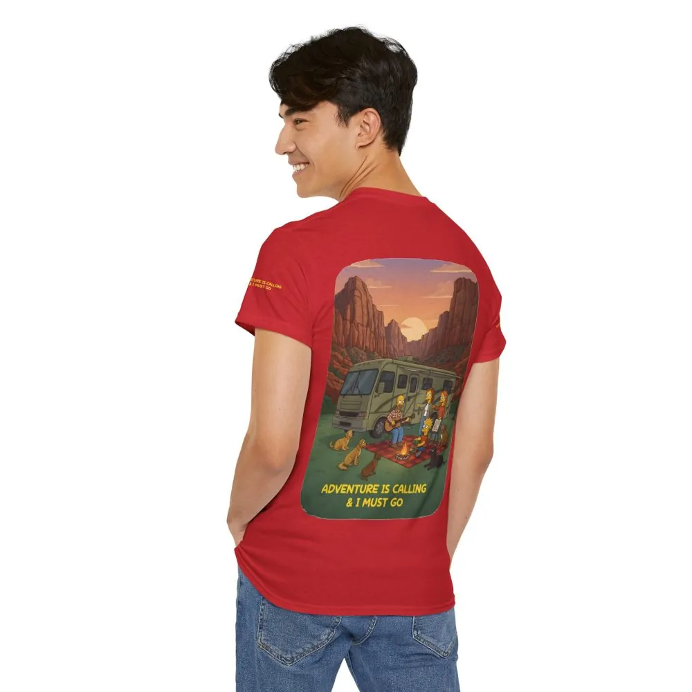 15287751715603229105_2048.jpeg Unisex Heavy Cotton Tee — "Adventure Is Calling-I Must Go" Design Sitcom-Line