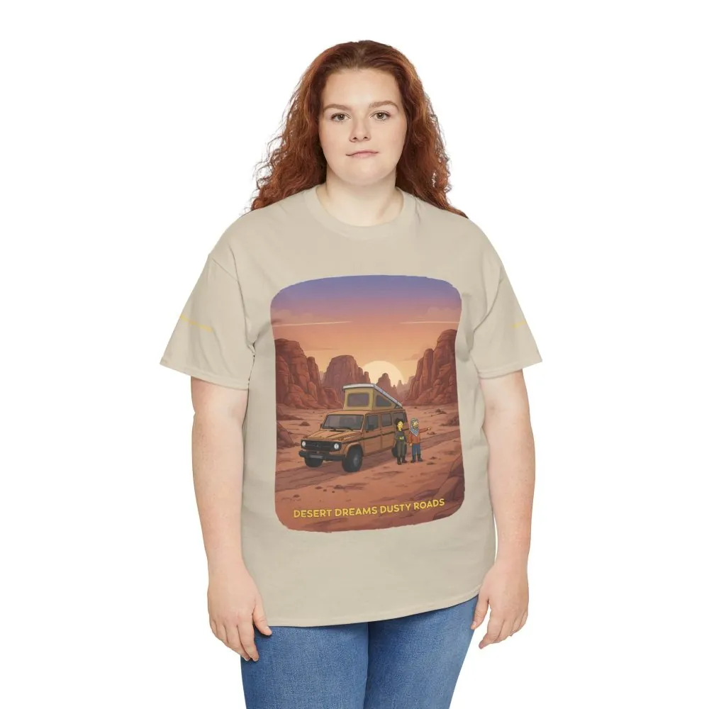 15292207070420103698_2048.jpeg Unisex Heavy Cotton Tee — "Desert Dreams Dusty Roads" Design Sitcom-Line