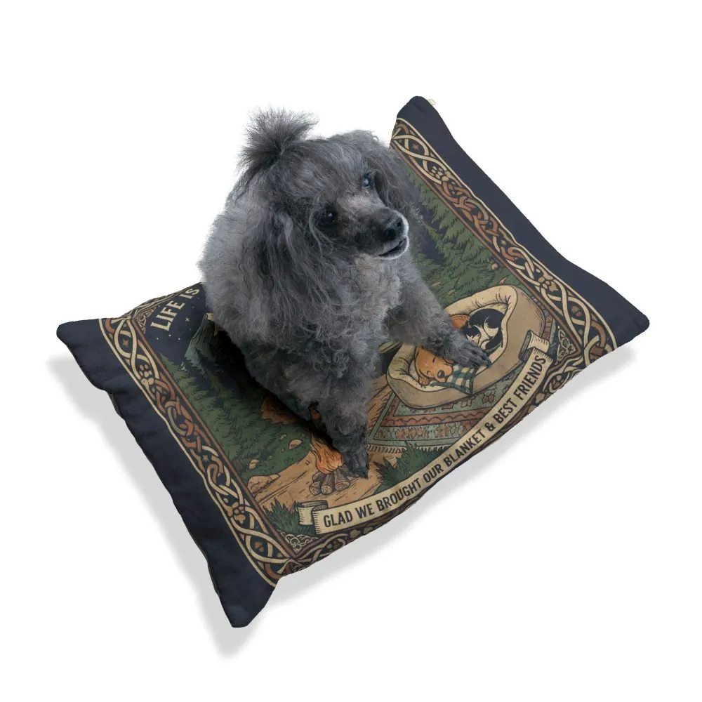 15316711016259045263_2048.jpeg Pet Bed — "Life Is Ruff" Vintage Van Dog & Cat Travel Pillow