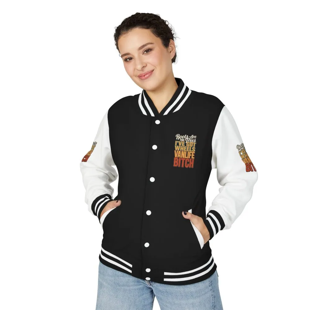 15332283244732646895_2048.jpeg Unisex Heavyweight Letterman Jacket — "Roots Are For Trees" Design F**K-Line