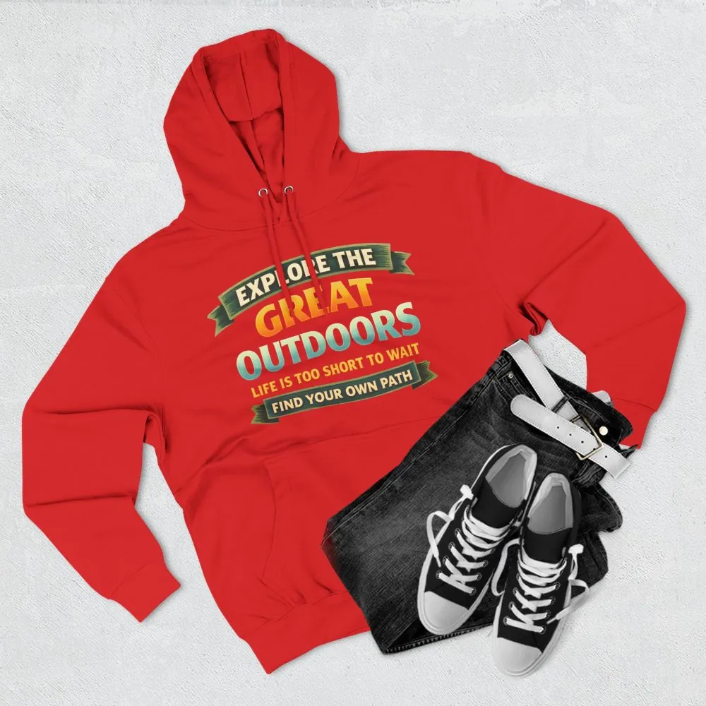 15332801194929490466_2048.jpeg Three-Panel Fleece Hoodie - "Explore The Great Outdoors" Design Scenic-Line