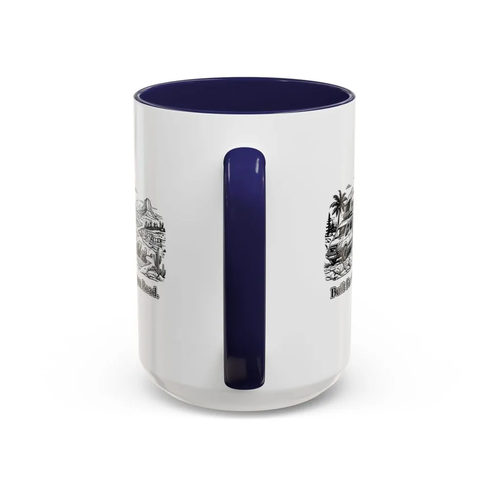 Accent Coffee Mug (11, 15oz) — "Built For The Open Road" Design Minimal-Line