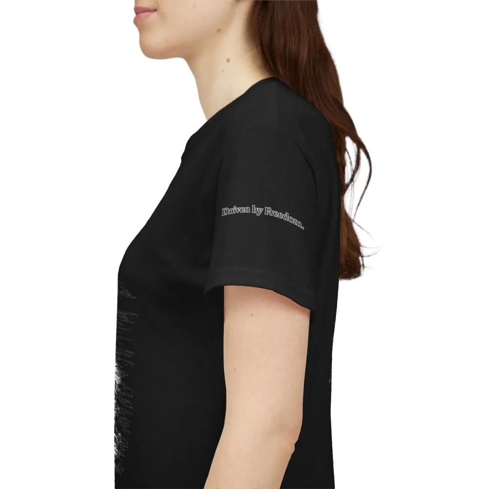 15355077204068755885_2048.jpeg Unisex Heavy Cotton Tee — ""Driven By Freedom" Design Minimal-Line