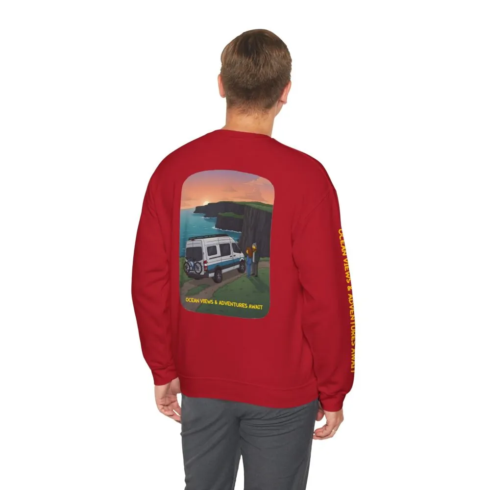 15373860954973398565_2048.jpeg Unisex Heavy Blend™ Crewneck Sweatshirt — "Ocean Views-Adventures Awaits" Design Sitcom-Line
