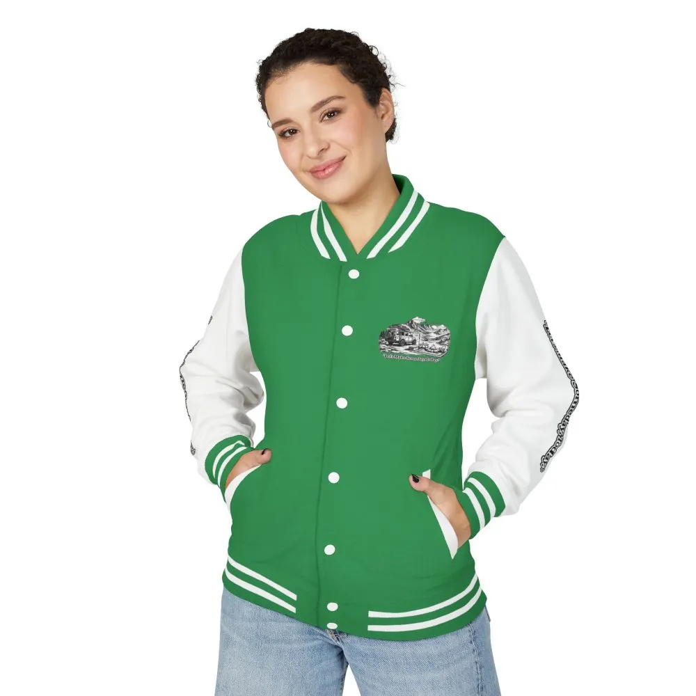 Unisex Heavyweight Letterman Jacket — "Lets make Someday, Today?" Travel Varsity Coat