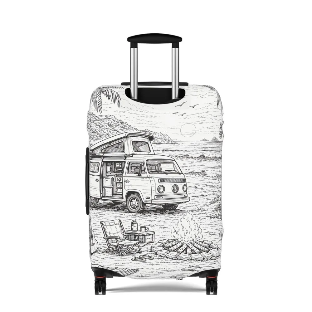 15391255704994602706_2048.jpeg Luggage Cover — Adventure Camper Sketch Travel Suitcase
