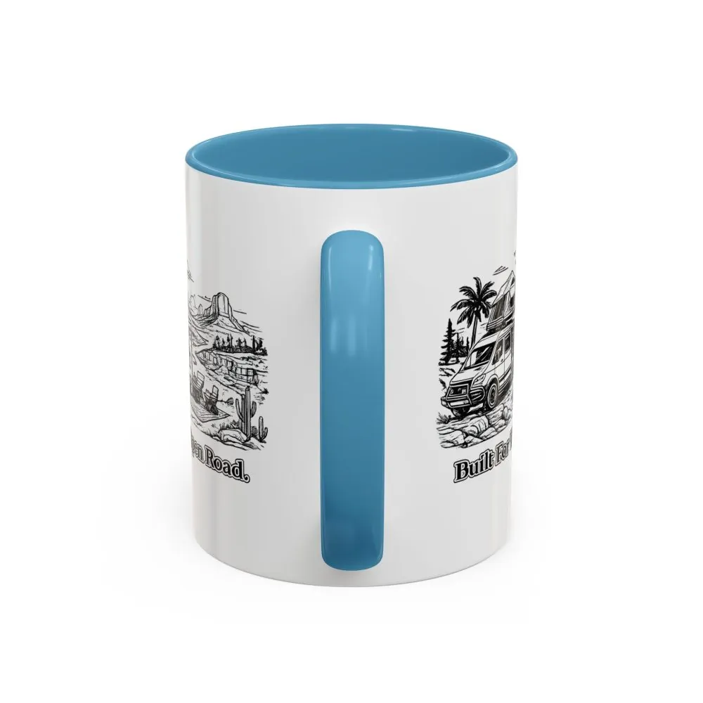 Accent Coffee Mug (11, 15oz) — "Built For The Open Road" Design Minimal-Line