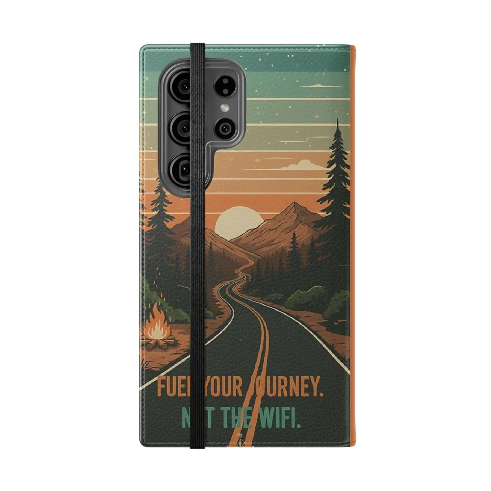 15404870187968571659_2048.jpeg Flip Phone Case — "Adventure Awaits Unplug & Drive" Wallet Case