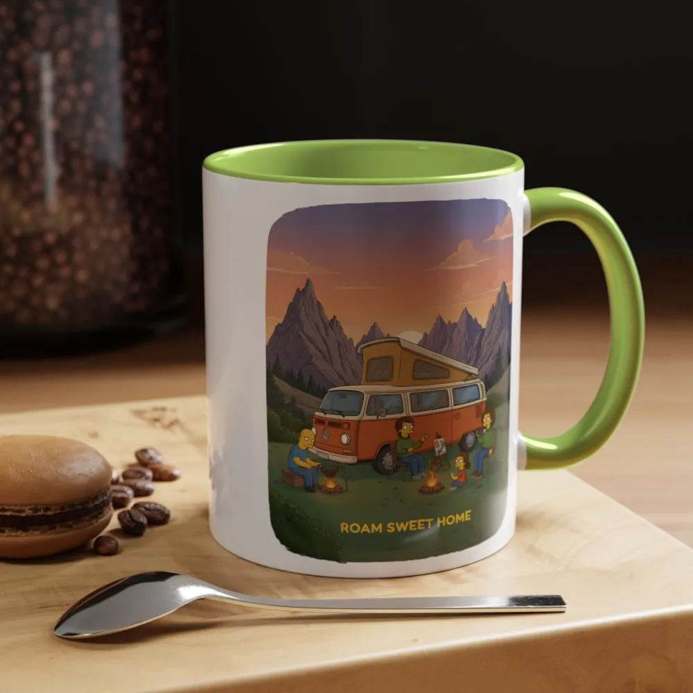 Accent Coffee Mug (11, 15oz) — "Roam Sweet Home" Design Sitcom-Line