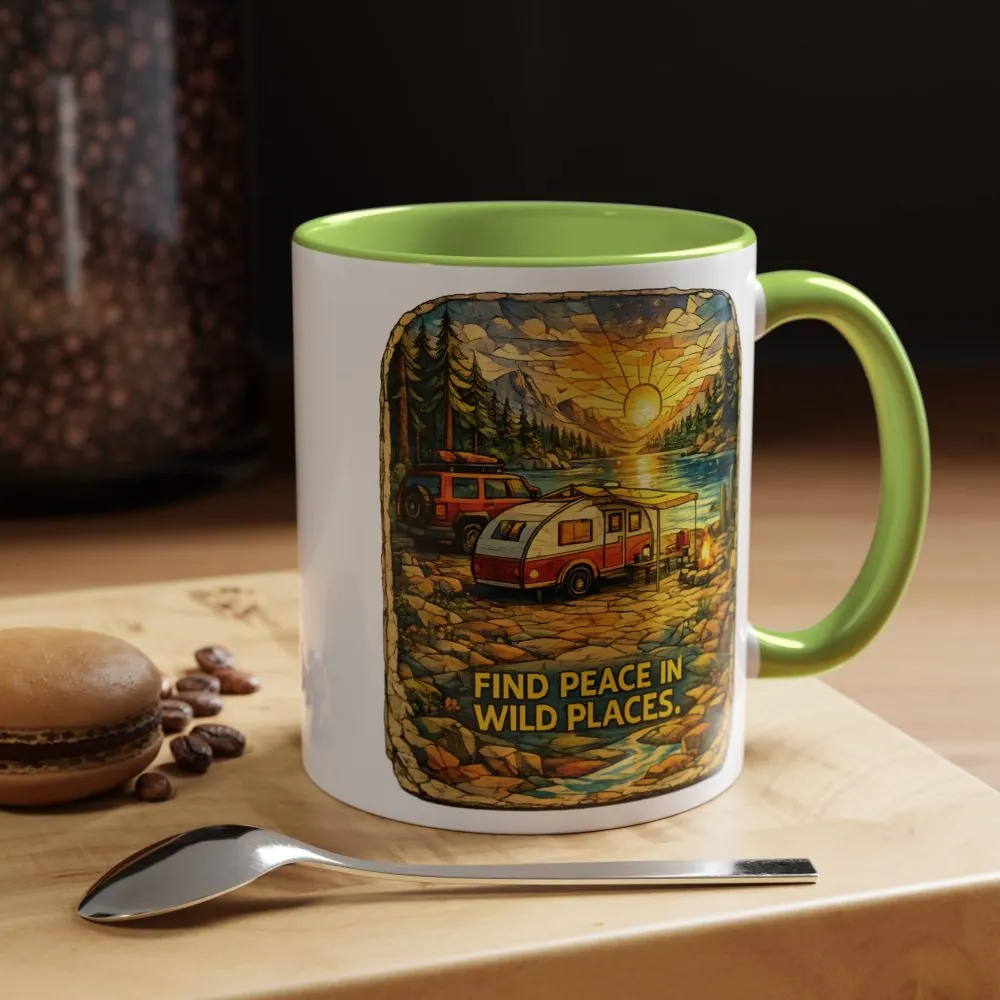 15427486769632481387_2048.jpeg Accent Coffee Mug (11, 15oz) — "Find Peace In Wild Places" Design Cubic-Line