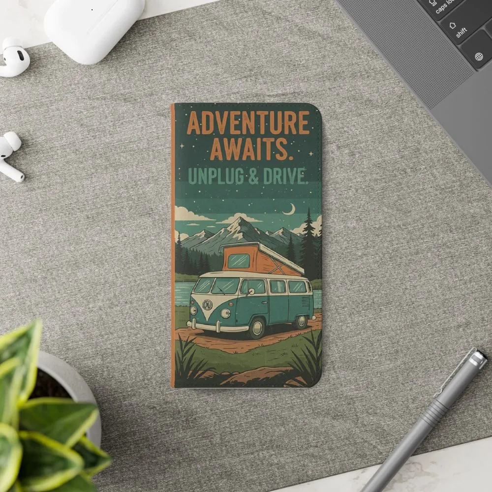 15428392083870276317_2048.jpeg Flip Phone Case — "Adventure Awaits Unplug & Drive" Wallet Case