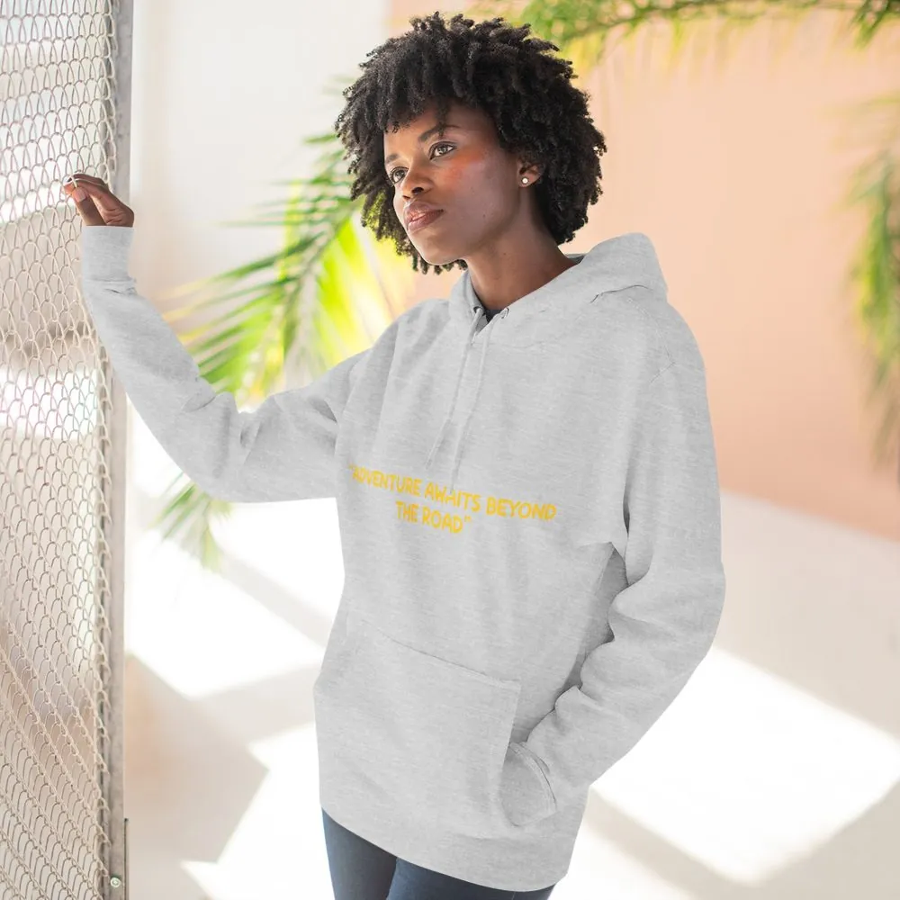 15437915853879828194_2048.jpeg Three-Panel Fleece Hoodie - "Adventure Awaits Beyond The Road" Design Sitcom-Line