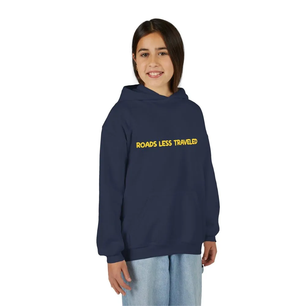 Youth Hoodie(Gildan) – "Roads Less Traveled" (Design Sitcom-Line)