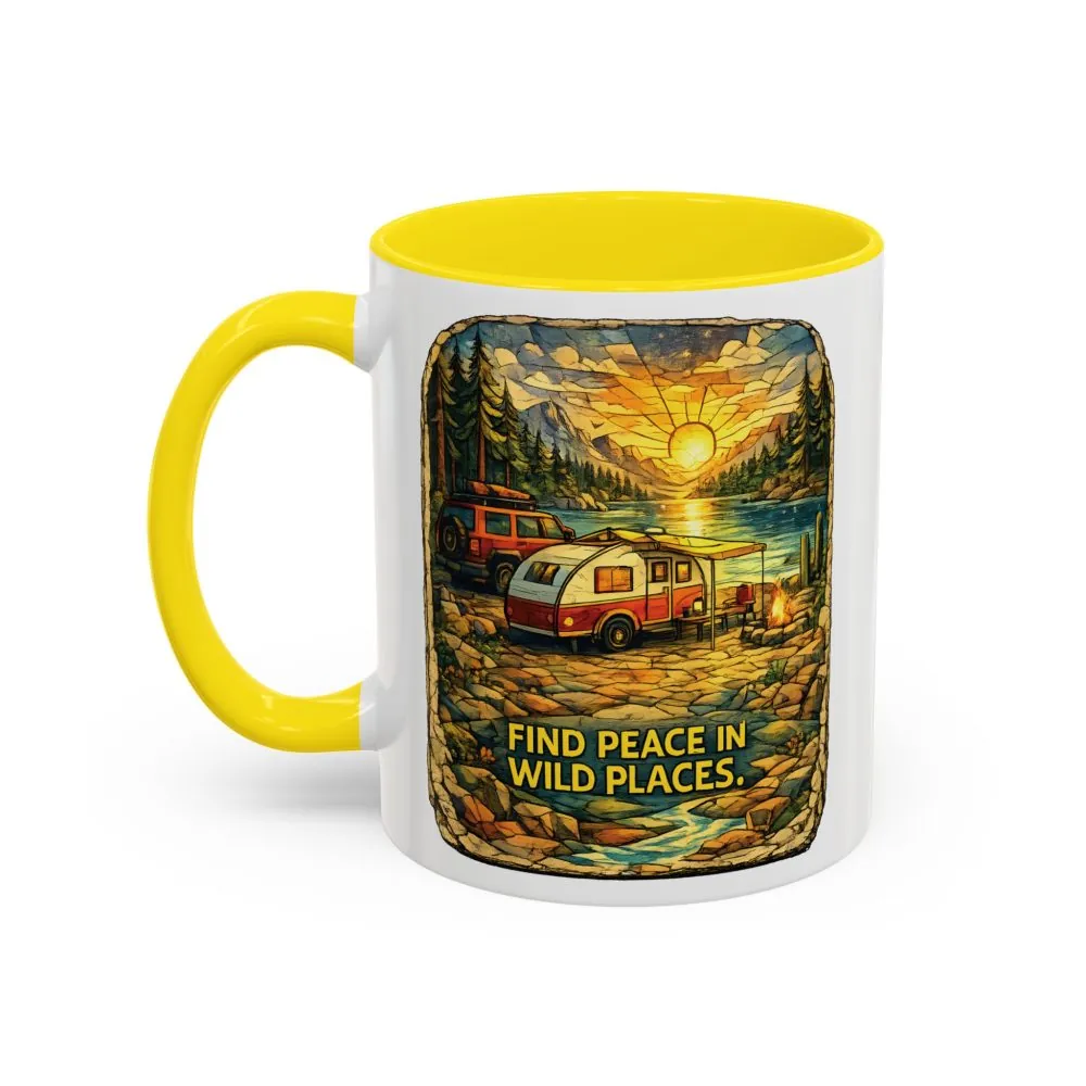 15440938972025367244_2048.jpeg Accent Coffee Mug (11, 15oz) — "Find Peace In Wild Places" Design Cubic-Line