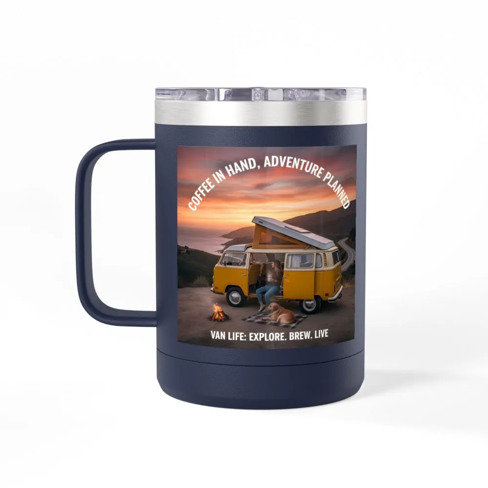 15455030498014009052_2048.jpeg Coffee Mug Tumbler, 15oz — "Coffee in Hand, Adventure Planned"