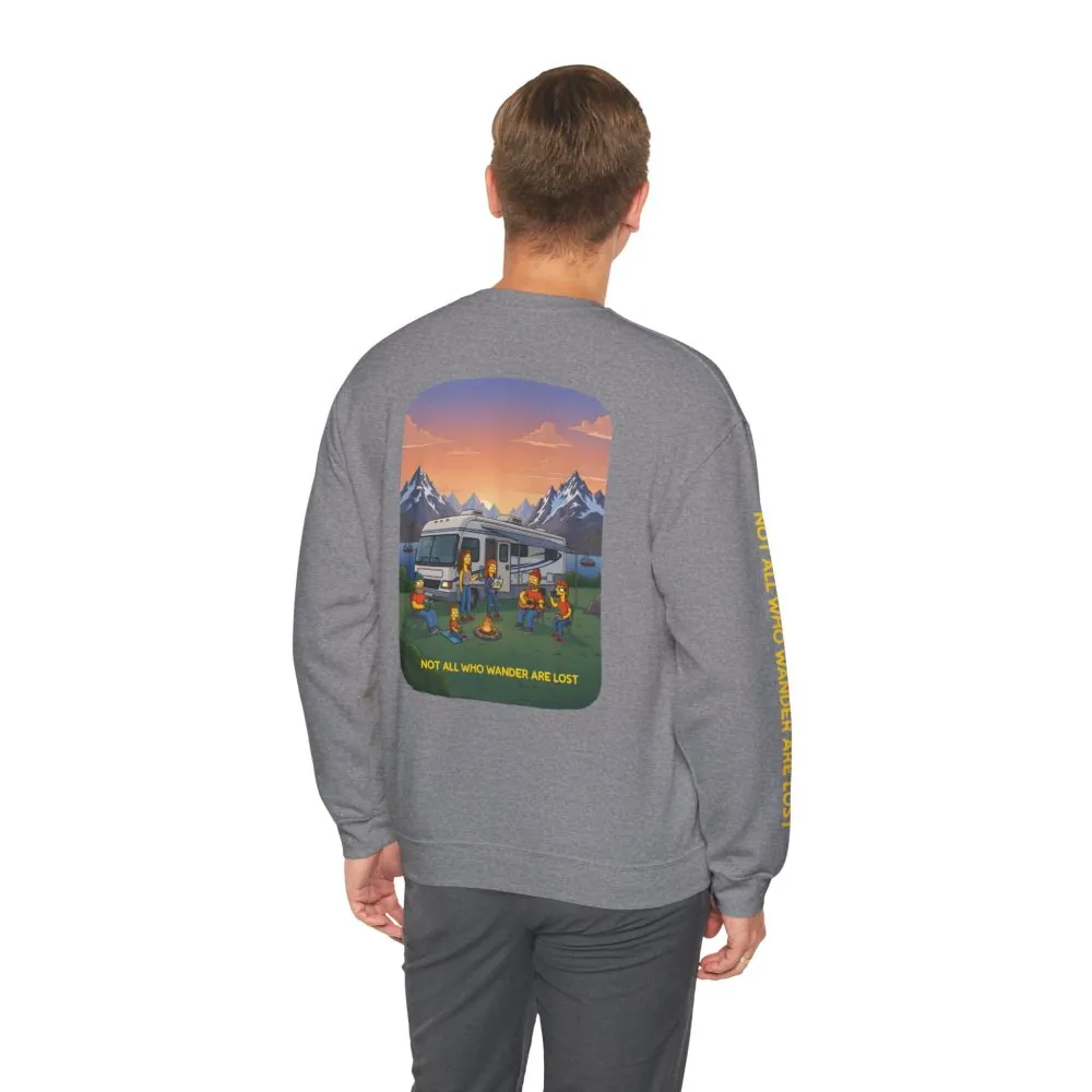 15472098129682615586_2048.jpeg Unisex Heavy Blend™ Crewneck Sweatshirt — "Not All Who Wander Are Lost" Design Sitcom-Line