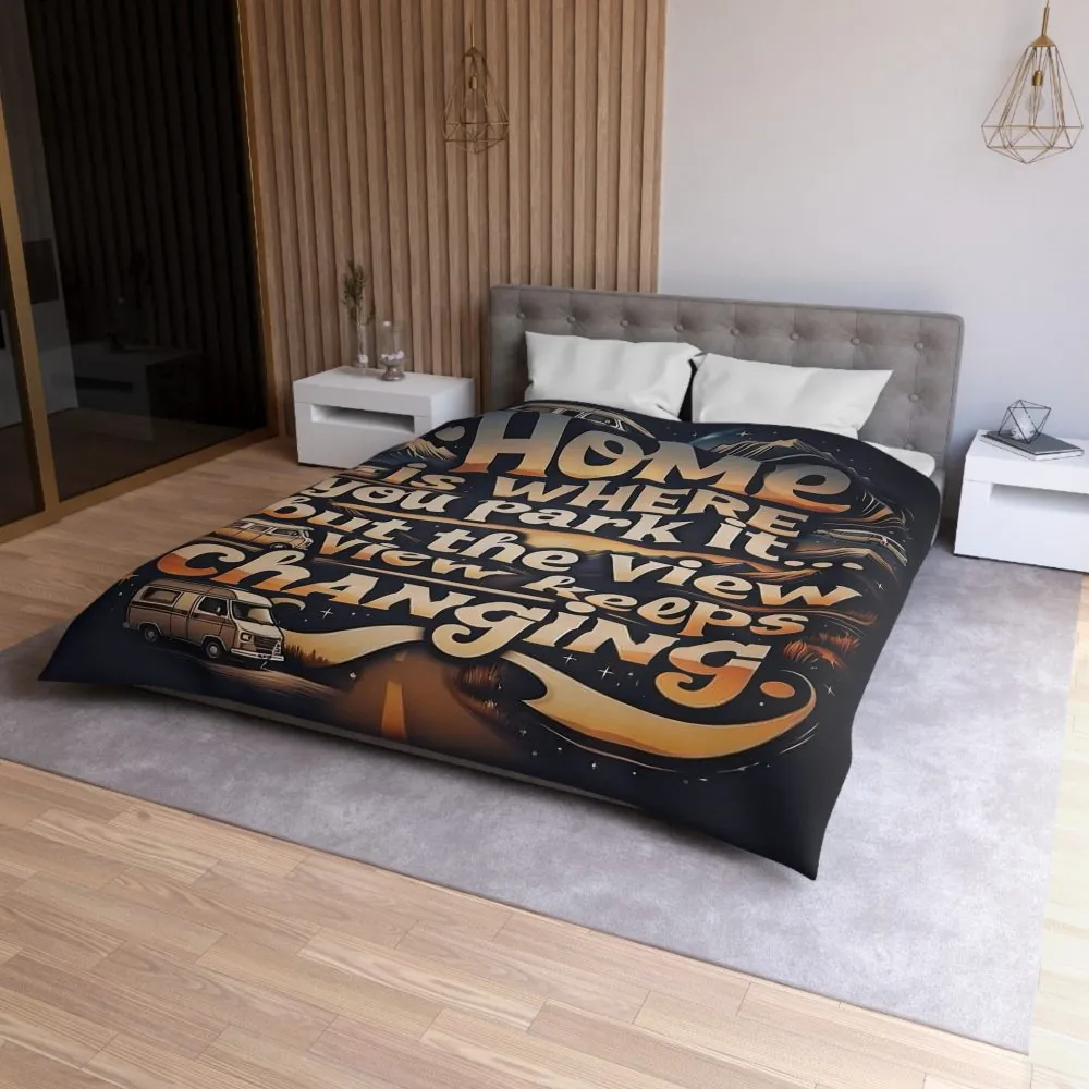 15487323507421194521_2048.jpeg Duvet Cover - “Home Is Where You Park It… But The View Keeps Changing” Camper Van Bedding