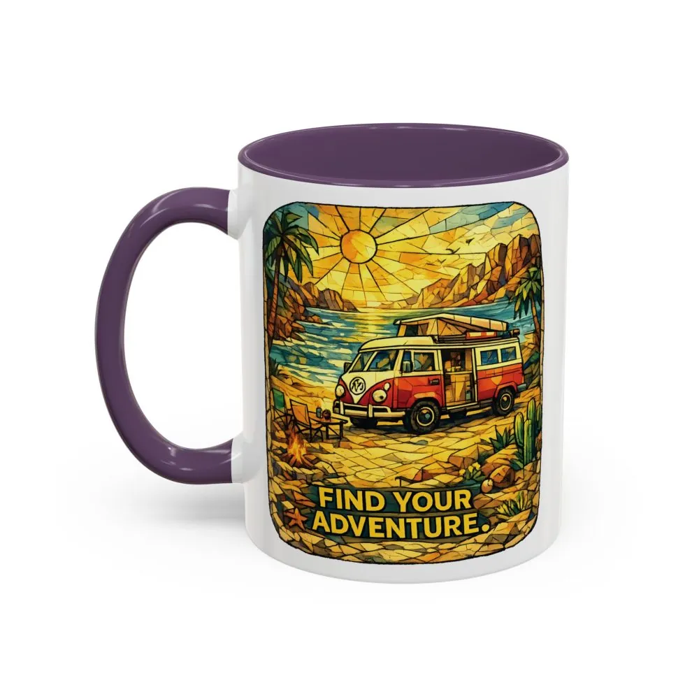 15513401201874739126_2048.jpeg Accent Coffee Mug (11, 15oz) — ""Find Your Adventure"" Design Cubic-Line