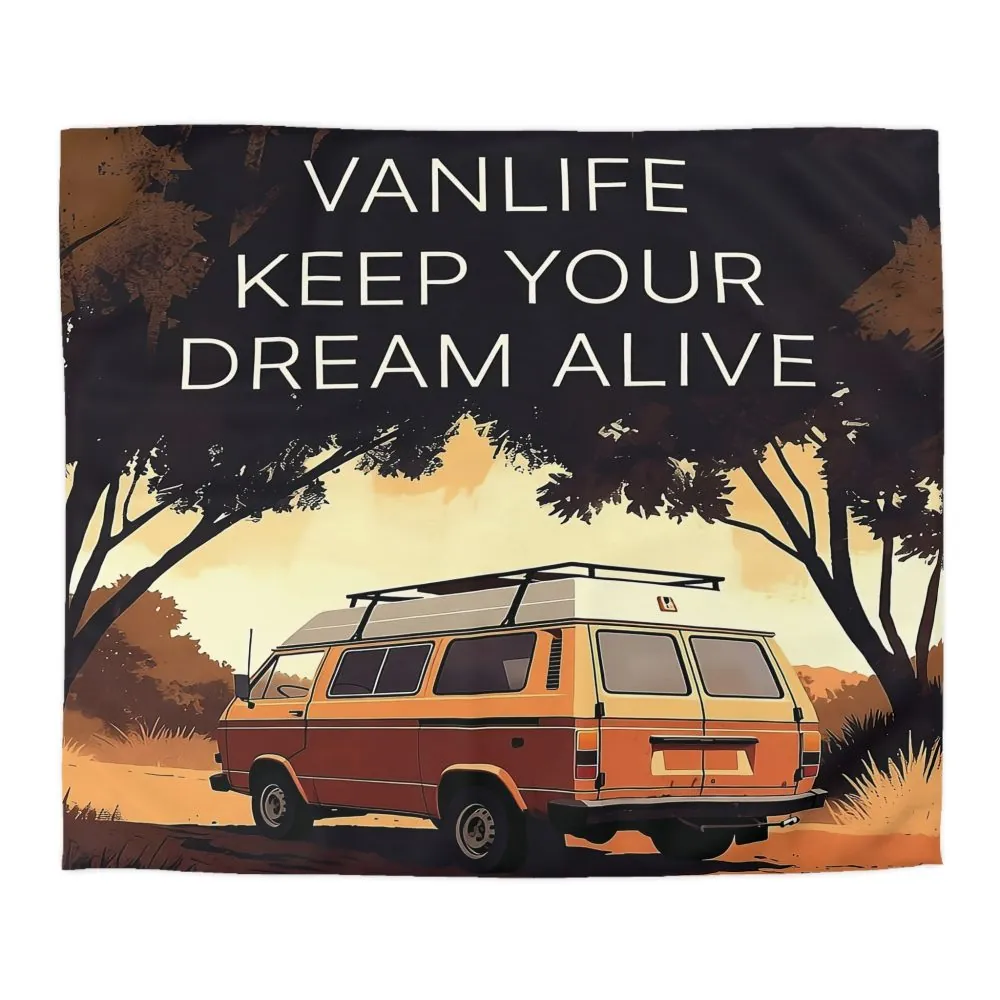 15542978777997344214_2048.jpeg Duvet Cover – "Vanlife Keep Your Dream Alive" Retro Camper Bedding