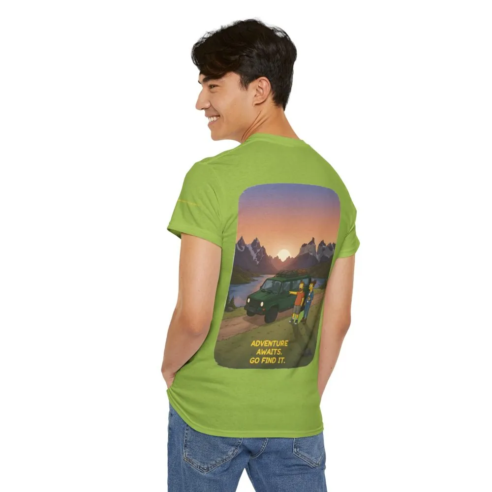 15545079366385233076_2048.jpeg Unisex Heavy Cotton Tee — "Adventure Awaits-Go Find It" Design Sitcom-Line