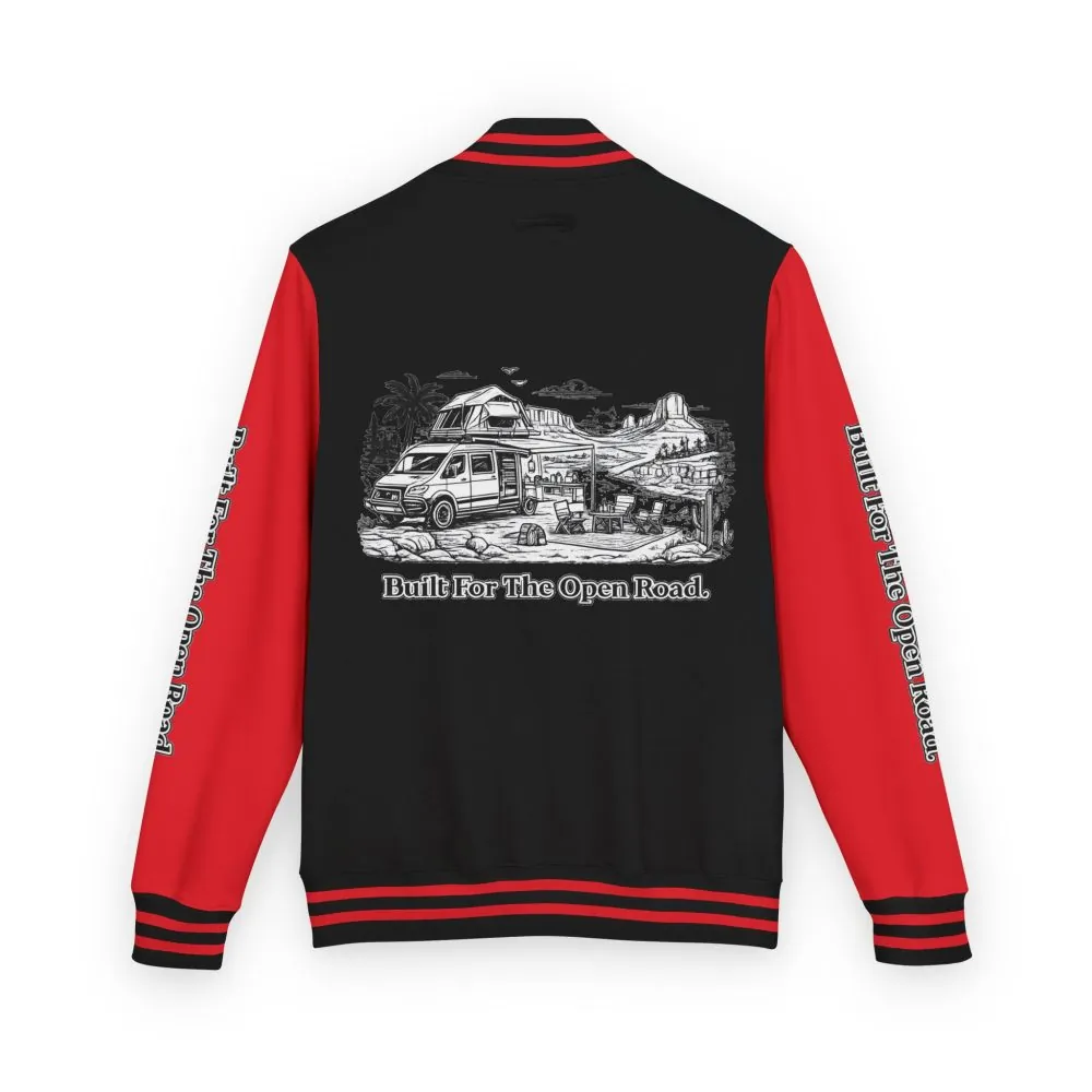 1555787571579611742_2048.jpeg Unisex Heavyweight Letterman Jacket — "Built For The Open Road" Travel Varsity Coat