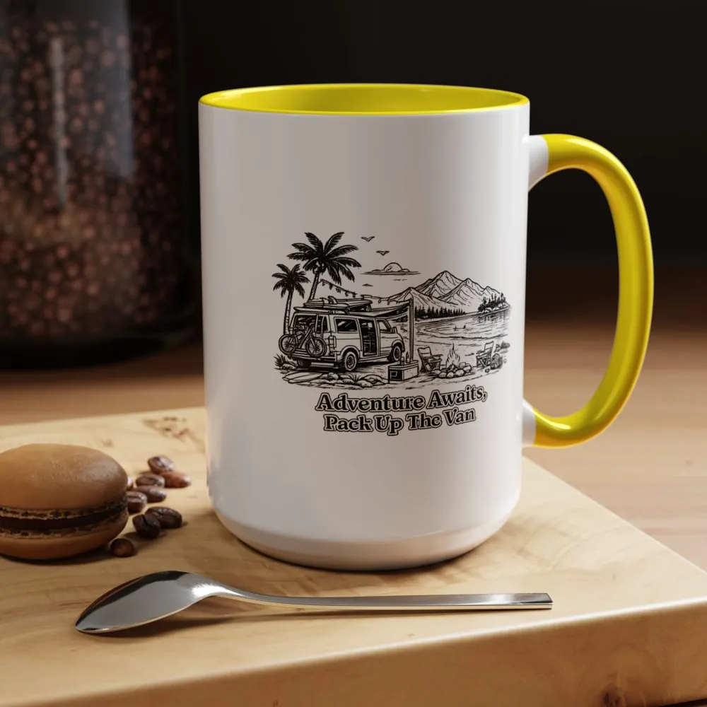 15571980948189741857_2048.jpeg Accent Coffee Mug (11, 15oz) — "Adventure Awaits,Pack Up The Van" Design Minimal-Line