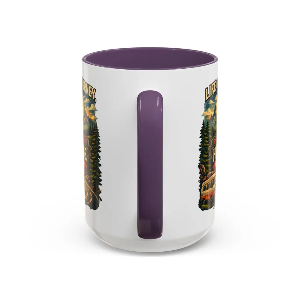 15574172391918319709_2048.jpeg Accent Coffee Mug (11, 15oz) — "Live Is A Journey-Bring Your House With You" Design Scenic-Line