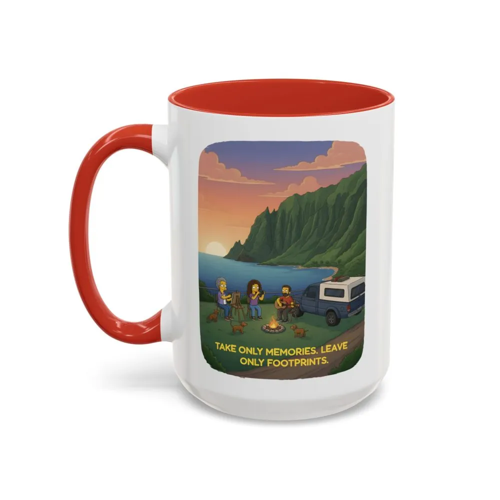 15592497833501464609_2048.jpeg Accent Coffee Mug (11, 15oz) — "Take Only Memories-Leave Only Footprints" Design Sitcom-Line