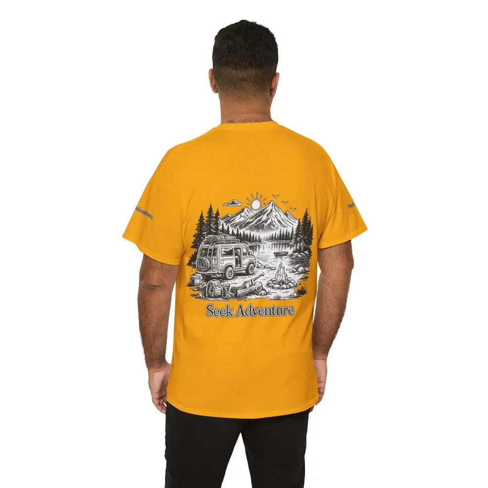 15597951845671061625_2048.jpeg Unisex Heavy Cotton Tee — "Seek Adventure" Design Minimal-Line