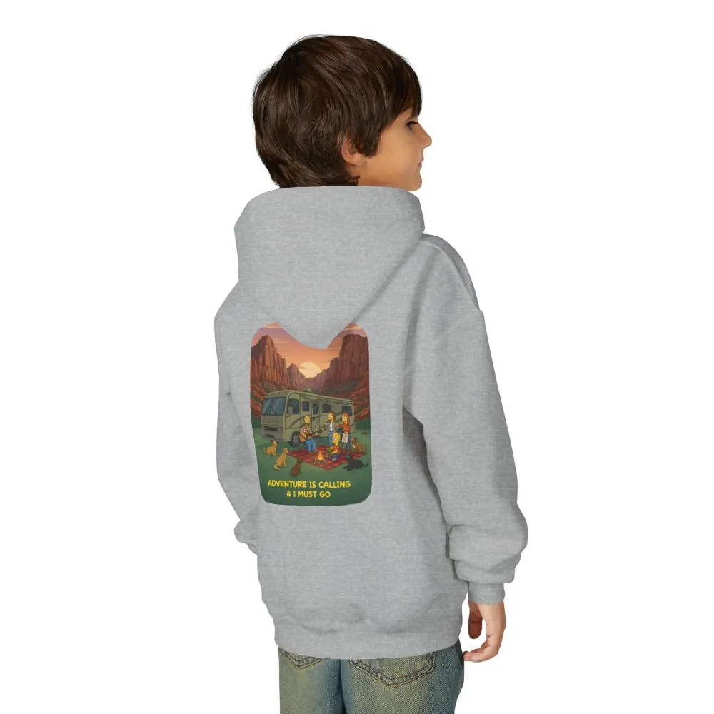 1560133307914242192_2048.jpeg Youth Hoodie(Gildan) – "Adventure Is Calling-I Must Go" (Design Sitcom-Line)