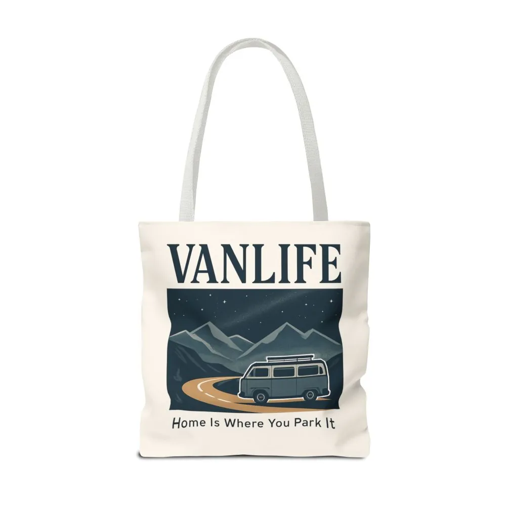 15619378518281549261_2048.jpeg Vanlife Tote Bag — "Vanlife - Home Is Where You Park It" Campervan Beach/Adventure Tote